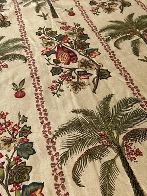 Custom Drapery Panel Linen Blend? Pleated Double Lined 100”L - Image 1 of 4