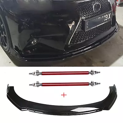 For Lexus RX350 RX350L Front Bumper Lips Spoiler Splitter Body Kit Strut Rods Foto 1 de 4