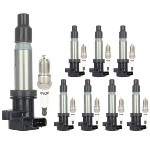 8× Ignition Coils & 8× Spark Plugs For 2007-2011 Buick Lucerne Cadillac DTS 4.6L - Picture 1 of 8