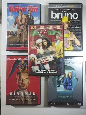 5x Classic Comedy DVD Lot (Bruno Birdman Bad Santa Tommy Boy +) - Image 1 of 4