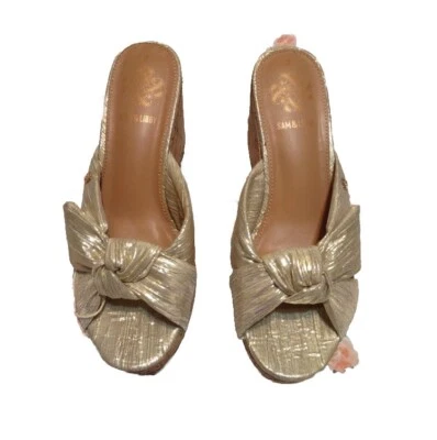 SAM AND LIBBY LADIES 3.5 INCH WEDGE CORK HEEL DRESS SHOES SIZE 7. 5 - Image 1 of 4