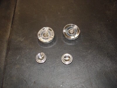 1965 Oldsmobile 442 Cutlass F85 Radio Knobs & Bezels Set GM OEM Vintage - Image 1 of 4