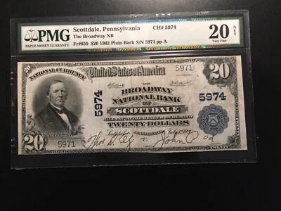 Scottdale PA National Bank Note PMG 20 Net  - Image 1 of 4