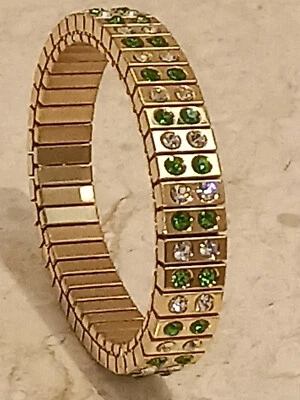 Peridot Diamond Bracelet gift for wife Anniversary present for her Green Jewelry - Image 1 of 4