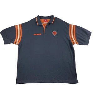 Vintage NFL Chicago Bears Polo Shirt Men’s XXL Blue Embroidered Short Sleeve - Picture 1 of 10