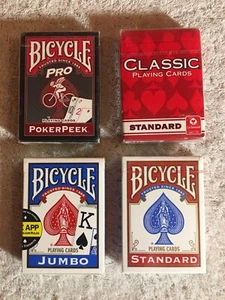 4 Decks Of Playing Cards (New) - 3 Bicycle, 1 Cartamundi - Read Description - Picture 1 of 4