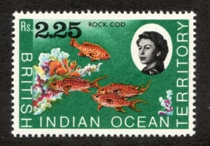 1968 British Indian Ocean Territory BIOT Sc# 30 - Rs 2.25, Rock Cod. MH Cv$13.50 - Picture 1 of 1