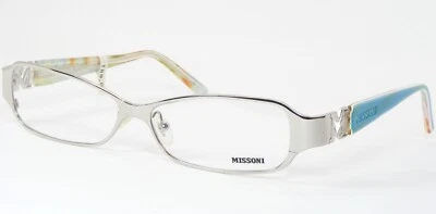 MISSONI MI01601 Plateado/Azul Verde ÚNICO MARCO DE GAFAS 53-13-130mm Foto 1 de 4