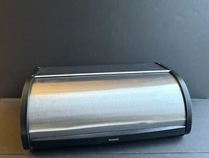 Brabantia Brushed Stainless Steel Fingerprint-Proof Roll Top Bread Box - Picture 1 of 15