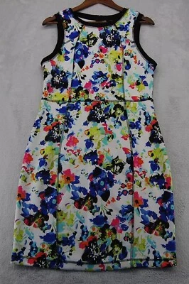 Платье Nicole By Nicole Miller женское размер большой эластичное с цветочным принтом без рукавов - Изображение 1 из 4