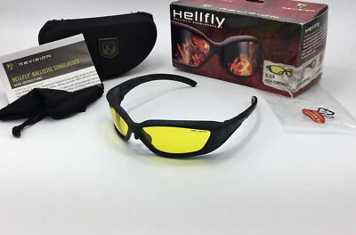 Kit de gafas de sol de seguridad negras Revision Military HELLFLY, lentes AMARILLAS DE ALTO CONTRASTE Foto 1 de 4