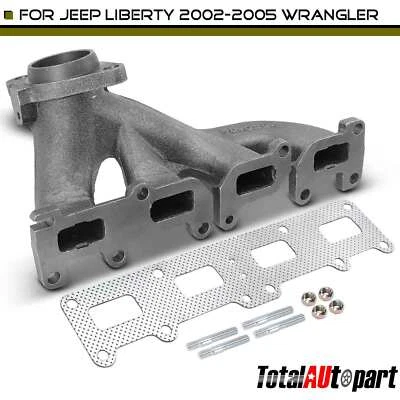 Colector de escape con kit de junta para Jeep KJ Liberty 2002-2005 TJ Wrangler 2,4 L Foto 1 de 4