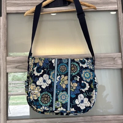 LG Vera Bradley Azul Teal Tela Laptop Maletín Bolso para Libros Hecho en EE. UU. Foto 1 de 4