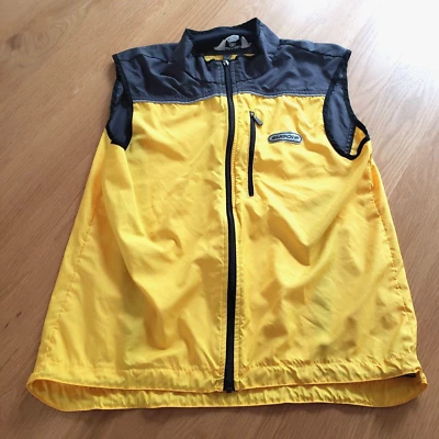 SUGOI Cycling Biking Vest Full Zip Windbreaker Shirt Yellow & Black Size Medium - Image 1 of 4