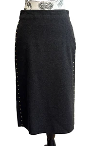 Neu mit Etikett J Crew grauer Woll-Bleistiftrock Größe 4 NEU - Bild 1 von 12