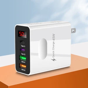 5V 3A Usb Wall Charger Compatible For Iphone Pro Max Digital Screen Display - Photo 1 sur 16