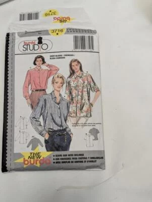 Vintage Sewing Pattern Burda 3715 - Shirt - Blouse 1990's - Image 1 of 2