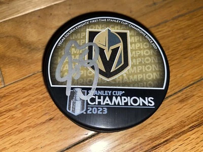 SEAN BURKE SIGNED 2023 VEGAS GOLDEN KNIGHTS STANLEY CUP CHAMPS HOCKEY PUCK COA — 第 1/3 张图片