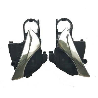 Manija de puerta cromada interior delantera izquierda derecha cromada para 98-02 Daewoo Nubira 2 piezas Foto 1 de 4