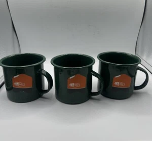 GSI Outdoor Green Enamelware 12oz Coffee Cup Mug Camping Lot Of 3 New - Picture 1 of 4