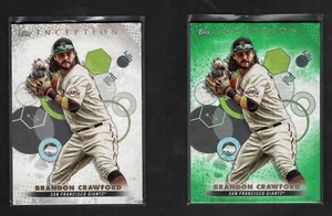 BRANDON CRAWFORD 2022 TOPPS INCEPTION BASE & GREEN PARALLEL SAN FRANCISCO GIANTS - Picture 1 of 1