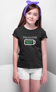 Toddler Youth Daughter Full Battery T Shirt Matching Shirts Family T-Shirt Gift - Picture 1 of 8