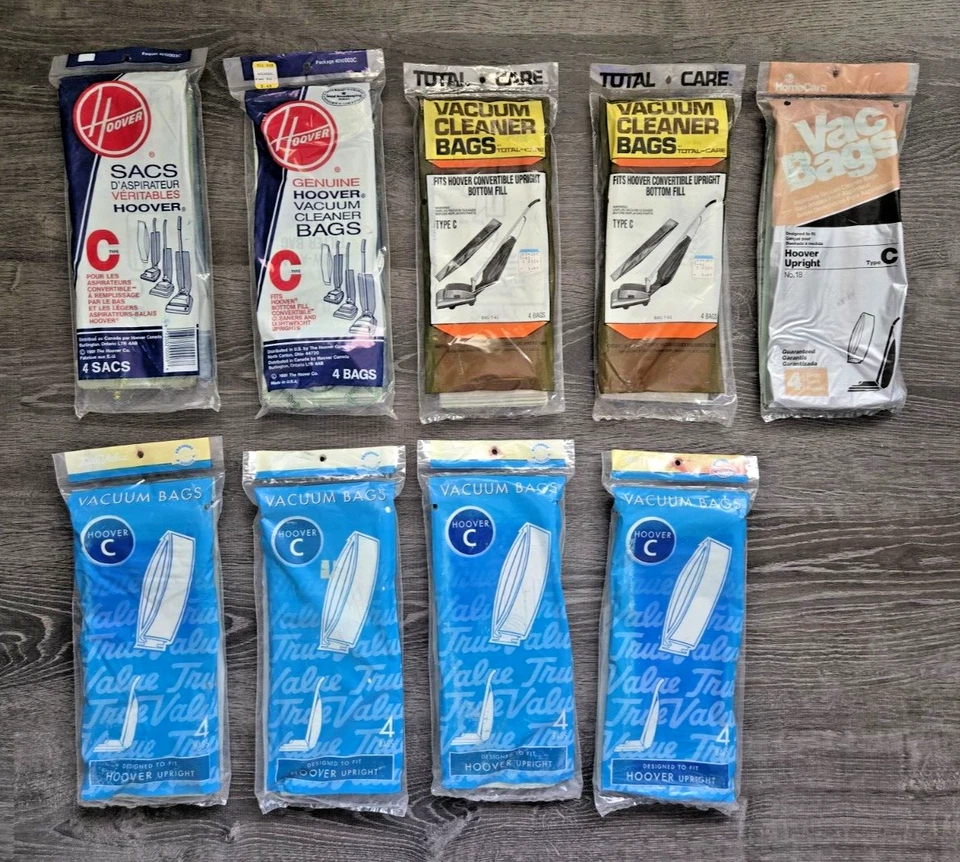 36 Hoover Type C Upright Vacuum Cleaner Bags Lot, Different Brands - Image 1 of 4