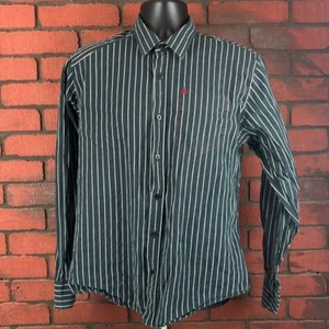 Volcom Stripped Shirt Men's Button Up Medium Formal Classic Preppy Flaw - Picture 1 of 9