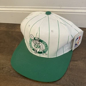 Vintage Boston Celtics Starter Brand SnapBack Hat Cap Thin Pinstripe RARE w TAG! - Picture 1 of 6