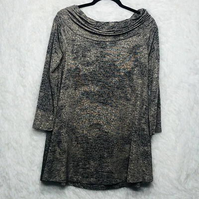 Vestido Top Bally & Millie Para Mujer Cuello Capucha Metálico Manga Larga A Talla M Foto 1 de 4