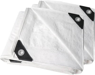TARPAL 4x6 White Tarp Waterproof (2 Pack) Small tarps Multipurpose Protective Co