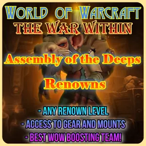 World Of Warcraft The War Within Assembly of the Deeps Renombre Boost WoW Servicio - Imagen 1 de 1