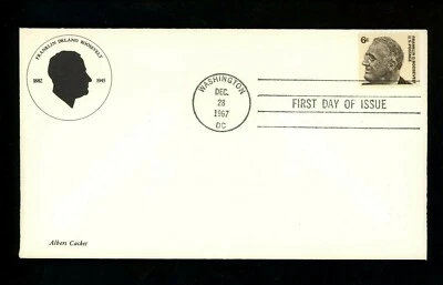 US FDC #1298 Albers M-1 1967 DC Franklin Roosevelt Prominent Americans - Image 1 of 2