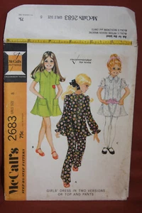 Vintage McCalls 9527 Girls' Dress, Top & Pants Pattern Size 8 Complete (57) - Picture 1 of 3