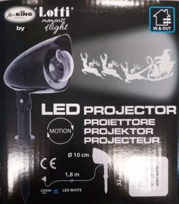 Proiettore led natalizio Lotti  38615 esterno slitta Babbo Natale con trasform - Immagine 1 di 4