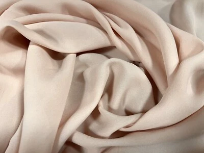 Georgette Woven Dress Fabric, Per Metre - Plain - Blush - Image 1 of 3