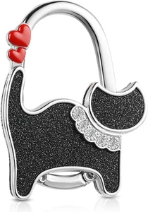 Foldable Cat Handbag Hanger Portable Purse Bag Hook for Desk and Travel Use - Picture 1 of 12