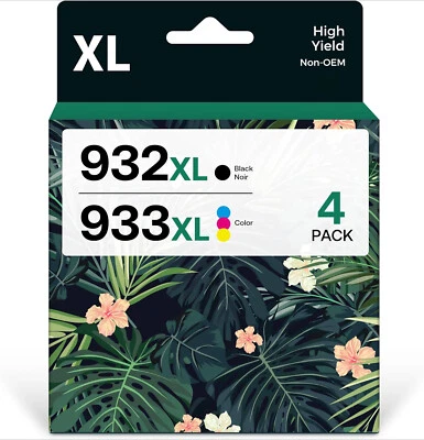932XL/933XL High Yield 4-Color Combo Ink Cartridges for HP Officejet 6100 6700   - Image 1 of 4