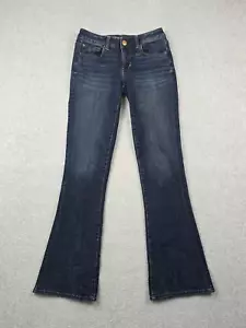 American Eagle Skinny Kick Jeans Damen 4 Bootcut Low Rise bestickt Denim - Bild 1 von 16