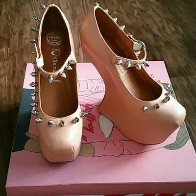 Jeffrey Campbell Night Spike Mary Jane - Nude Size 6 NIB - Image 1 of 4