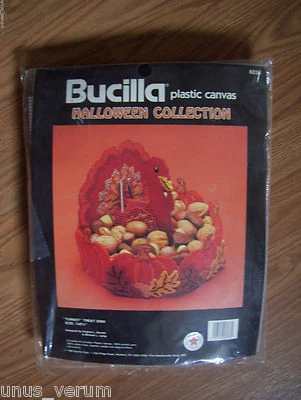 Винтажный BUCILLA холст 6036 HALLOWEEN коллекции «Турция» лакомство блюдо вышивка США - Изображение 1 из 4