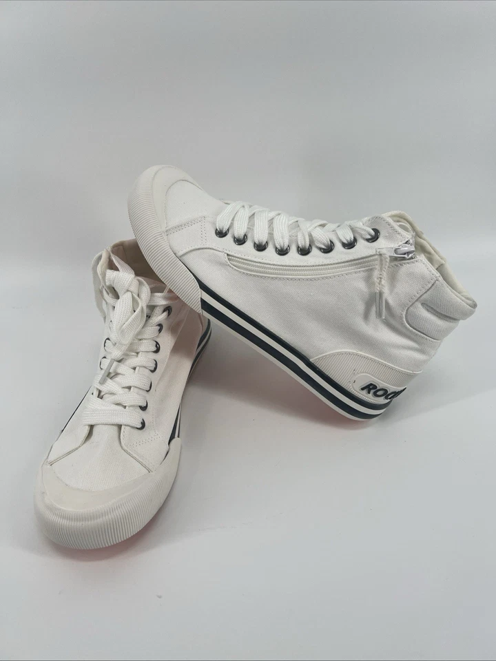 Zapatilla deportiva alta Rocket Dog Jazzin para mujer blanca 7,5 nueva con rasguño Foto 1 de 4