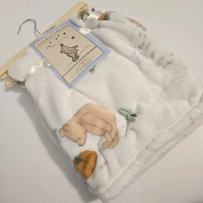 全新小熊系列小熊维尼秋季南瓜婴儿毯 30 英寸 x 40 英寸 — 第 1/2 张图片