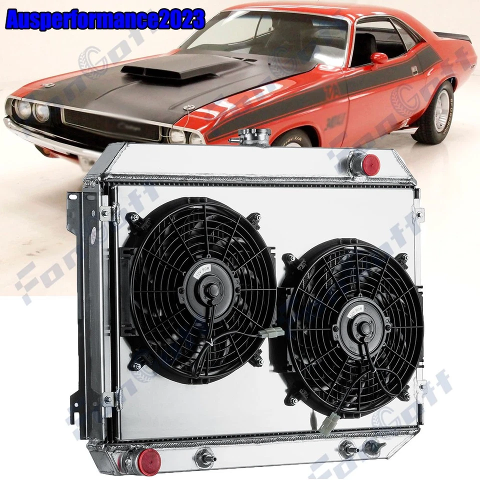 3-Row Radiator Shroud Fan For 1968-1973 Dodge Charger/ Plymouth Road Runner NEW Foto 1 de 4