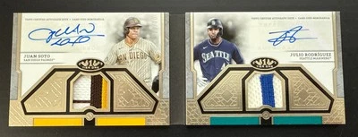 🔥🔥🔥2024 Topps Tier One Juan Soto and Julio Rodriguez Auto Relic (4/10)🔥🔥🔥 - Image 1 of 4