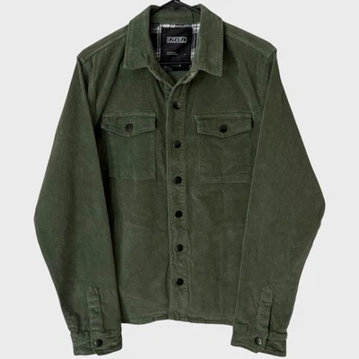 Ezekiel Broadford Button-Up Long Sleeve Corduroy Shirt Green Men's Size Medium - Image 1 of 4