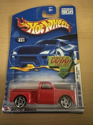 Camioneta pickup Chevy Hot Wheels Custom '69 2002 primeras ediciones #031 19 de 42 S48 Foto 1 de 2