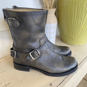 FRYE Veronica Arnés Hebilla Envejecida Moto Grunge Cuero Botas Cortas Talla 7 - Imagen 1 de 15
