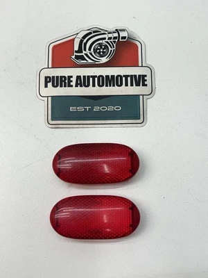 2003-2008 Nissan 350Z painel de porta refletor vermelho inferior conjunto de pares esquerda e direita fabricante de equipamento original - Imagem 1 de 4