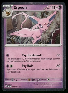 Espeon - (Cosmos Holo) Rare Miscellaneous Cards & Products 033/131 NM - Picture 1 of 2